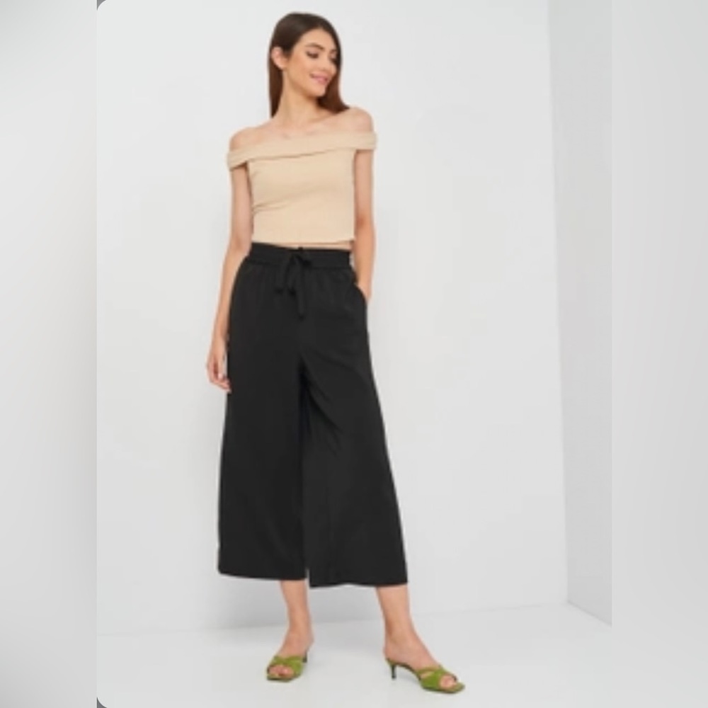 NWT Zara Off Shoulder Tan Ribbed Top Women  Size L US - Picture 4 of 7